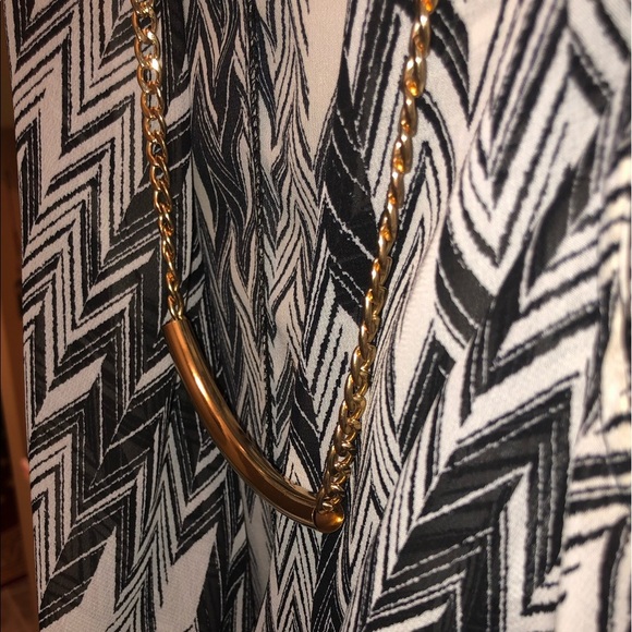 M. Material girl sheer top with attached necklace - Picture 2 of 2